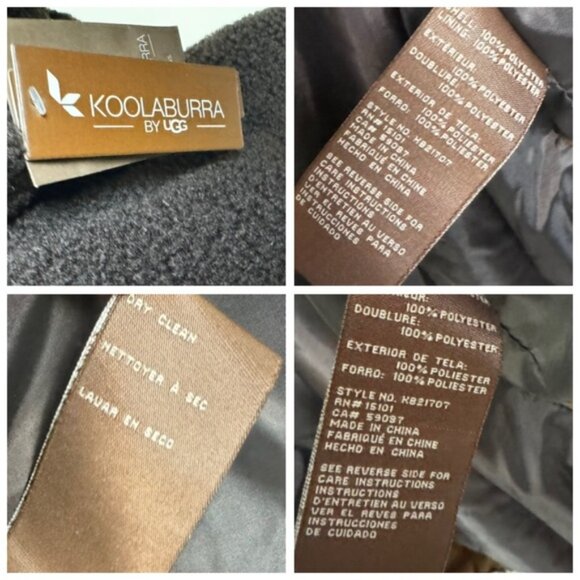 UGG Kookaburra NEW Oversized Sherpa Fleece Jacket Shacket Warm Cozy Soft Neutral - Picture 13 of 16